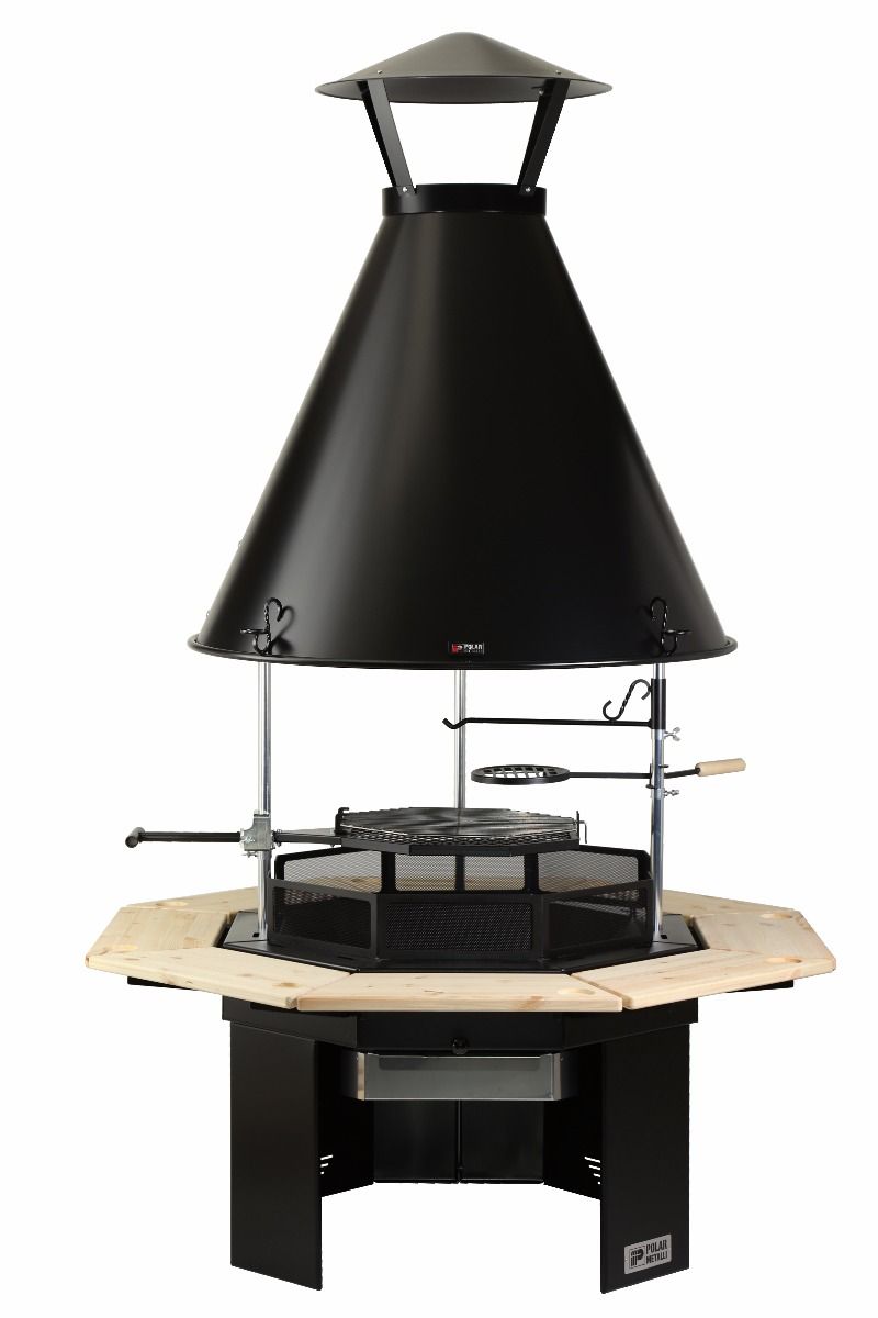 Polar-Grill Kamin mit Rauchfang Modell L8 auf www.kotagrills.de
